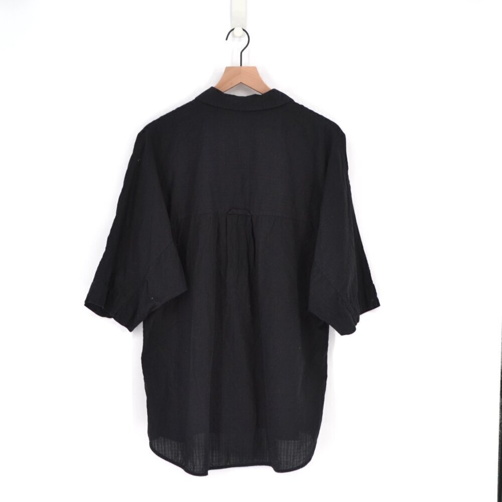 Everlane The Cotton Tourist Shirt Button Down Kimono Sleeve Hi Lo Hem Black S - Picture 3 of 5